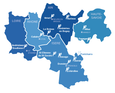 Retrouvez nos agences en Auvergne - Rhône-Alpes